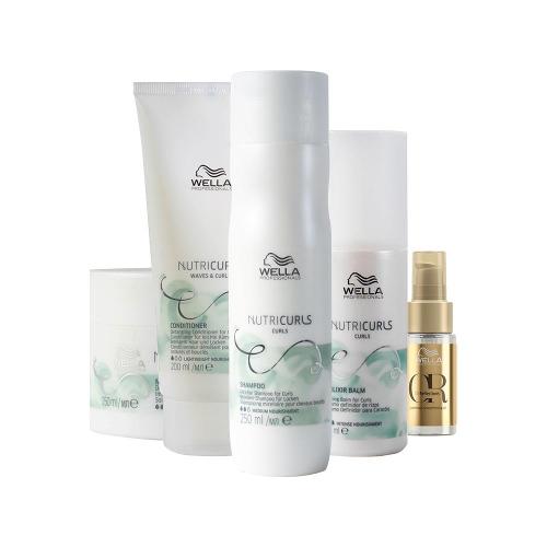 Kit Wella Professionals Nutricurls - Shampoo e Condicionador e Máscara e Leave-in e Óleo