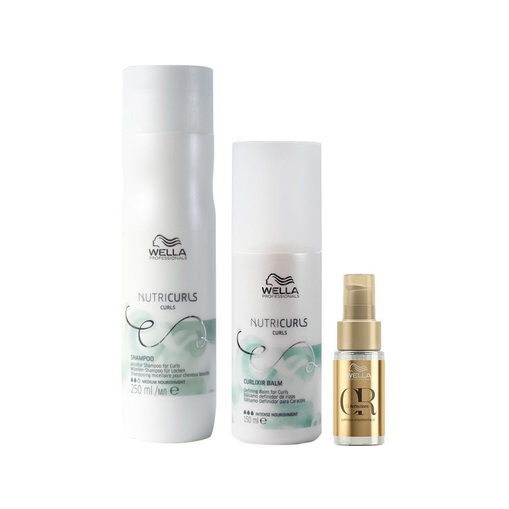 Kit Wella Professionals Nutricurls - Shampoo e Leave-in e Óleo - 1