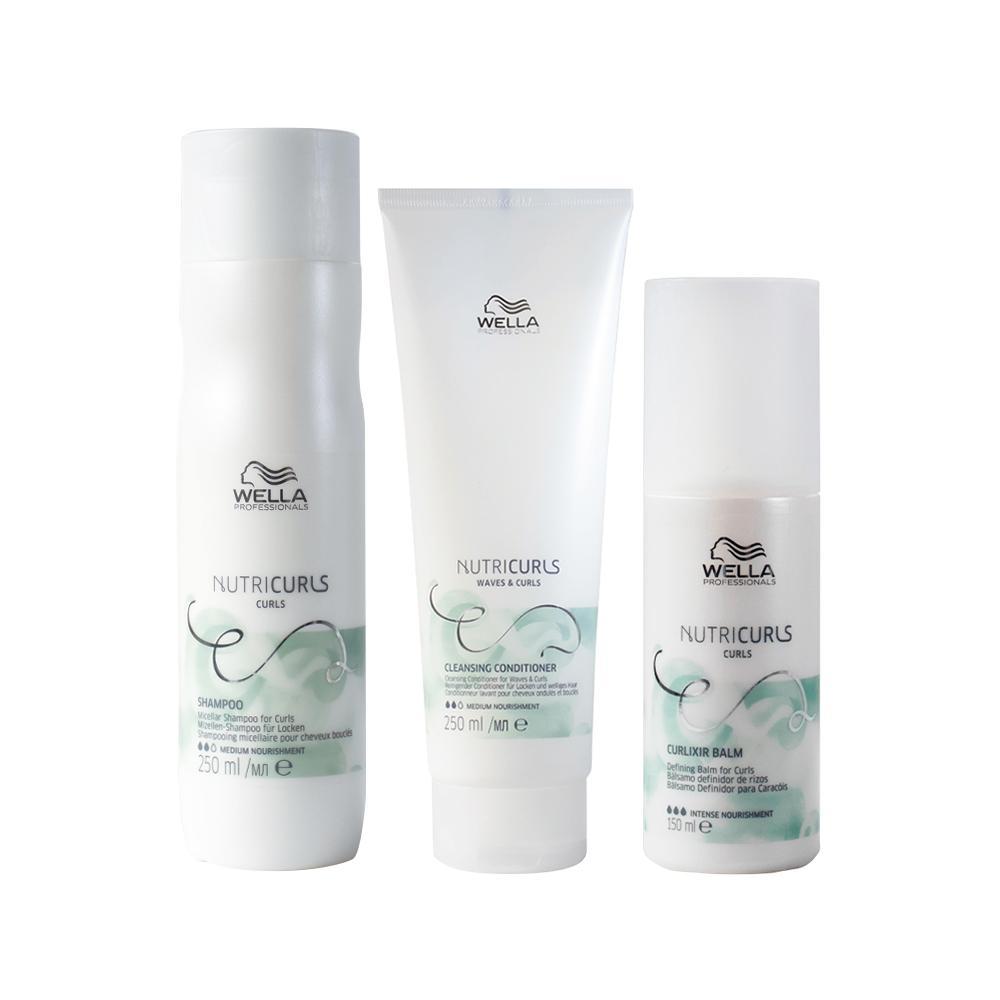 Kit Wella Professionals Nutricurls- Shampoo e Condicionador Co-Wash e Leave-in - 1