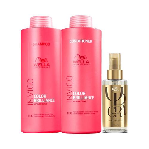 Kit Wella Professionals Invigo Color Brilliance - Shampoo e Condicionador e Óleo