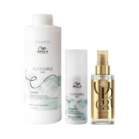 Kit Wella Professionals Nutricurls -Shampoo e Leave-in e Óleo - 1