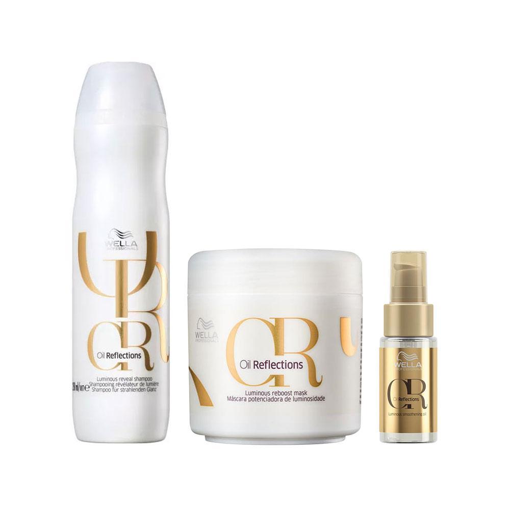 Kit Wella Oil Reflections - Shampoo 250ml e Máscara e Óleo - 1