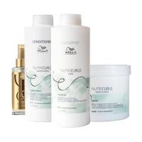 Kit Wella Professionals Nutricurls Profissional - Shampoo e Condicionador e Máscara e Óleo - 1