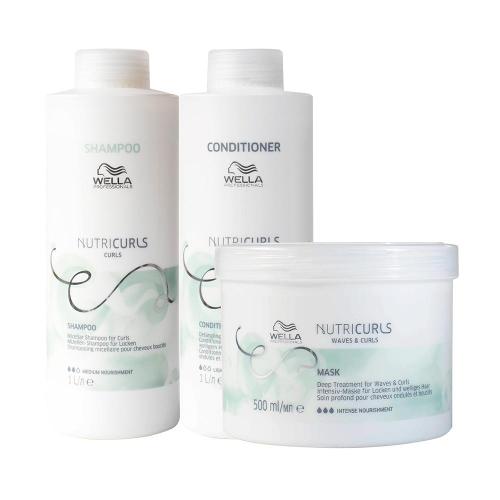 Kit Wella Professionals Nutricurls - Shampoo e Condicionador e Máscara