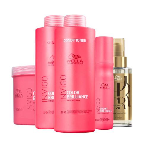 Kit Wella Professionals Invigo Color Brilliance Profissional - 5 Produtos