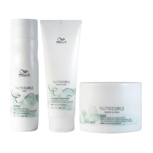 Kit Wella Professionals Nutricurls - Shampoo e Condicionador Co-Wash e Máscara