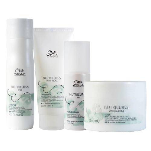 Kit Wella Professionals Nutricurls - Shampoo e Condicionador e Máscara e Leave-in