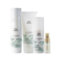 Kit Wella Professionals Nutricurls - Shampoo e Condicionador e Leave-in e Óleo Light - 1