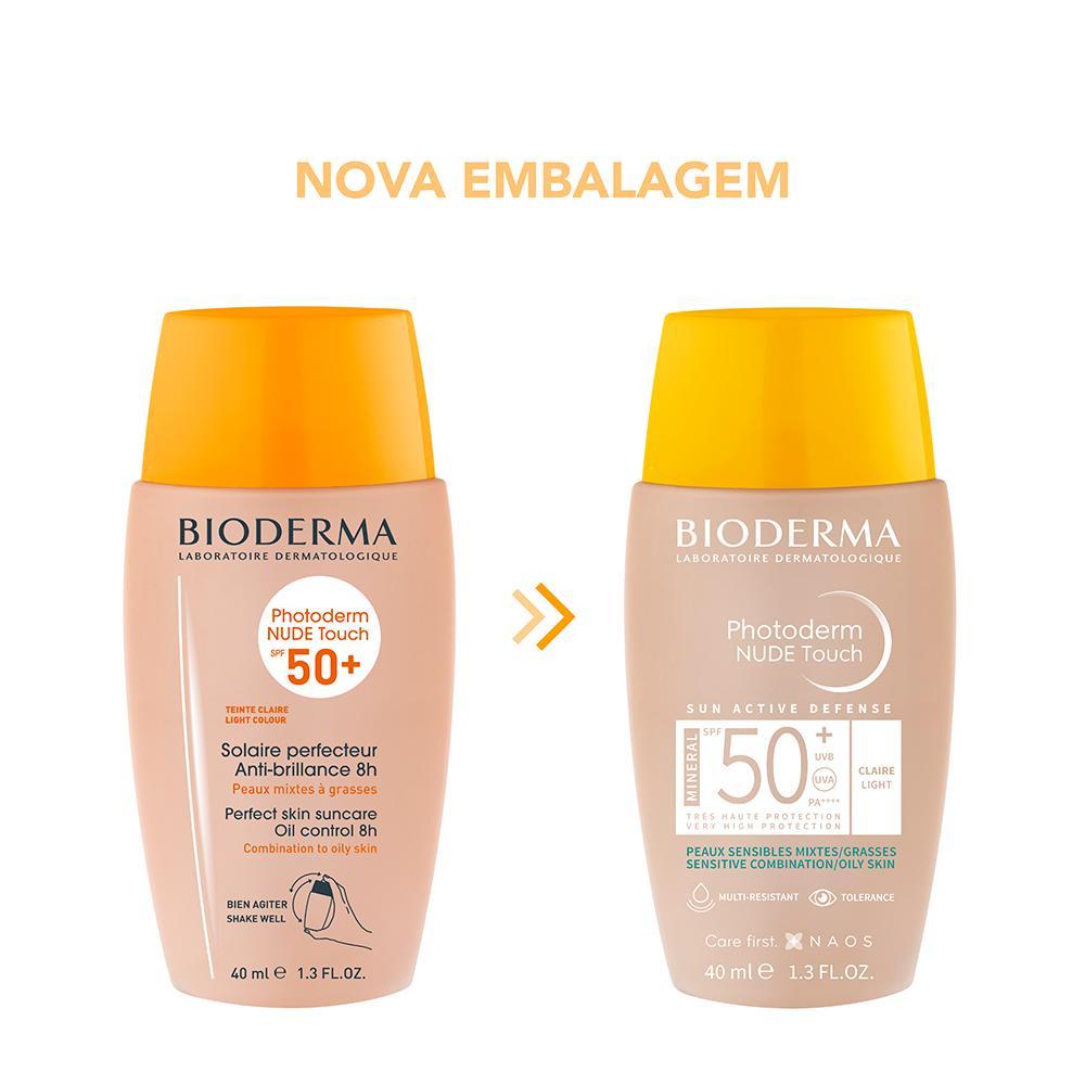 Bioderma Photoderm Nude Touch Protetor Solar Facial Matte FPS50+ Claro 40ml - 5