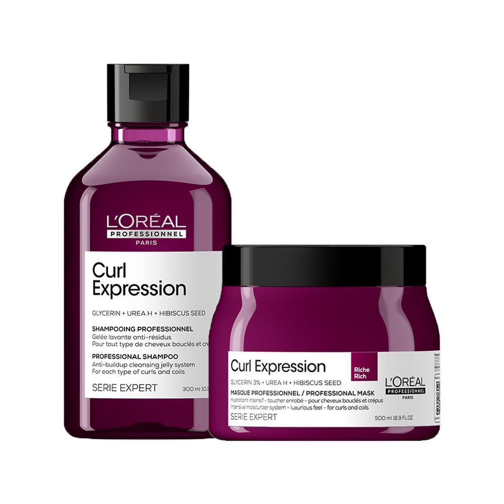 Kit L'Oreál Professionnel Serie Expert Curl Expression - Shampoo Antirresíduos e Máscara Rich 500 ml - 1