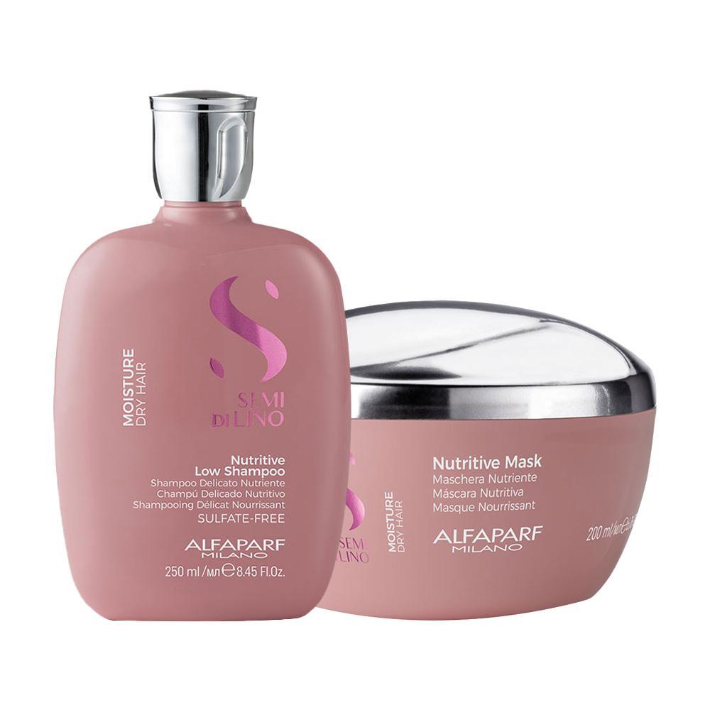 Kit Alfaparf Milano Professional Semi Di Lino Moisture - Shampoo e Máscara - 1