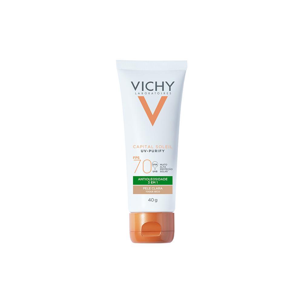 Vichy Capital Soleil Purify Protetor Solar Anti-Oleosidade FPS70 Cor 02 Clara 40g - 1