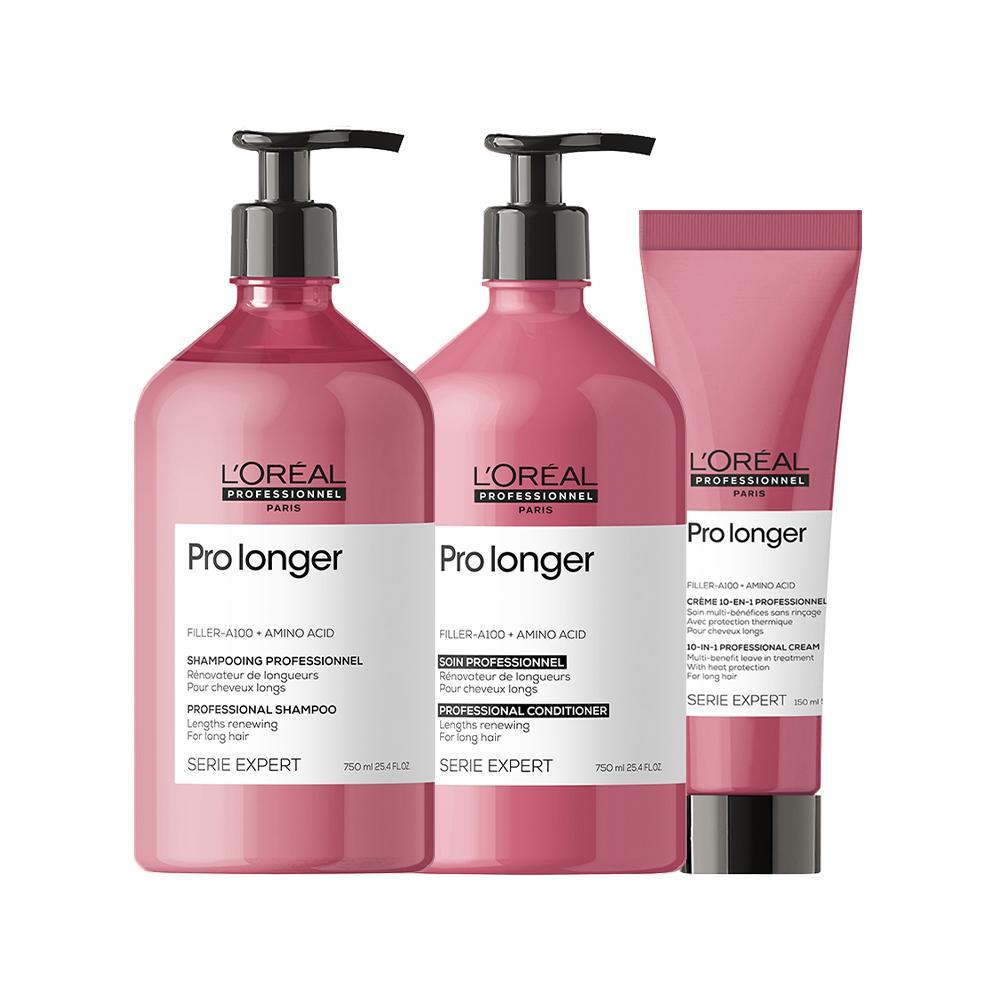 Kit L'Oréal Professionnel Serie Expert Pro Longer - Shampoo e Condicionador e Leave-in - 1
