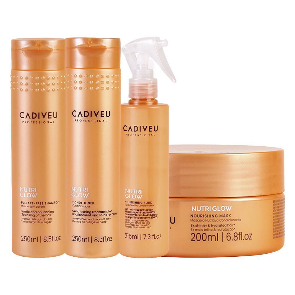 Kit Cadiveu Nutri Glow - Shampoo + Condicionador + Máscara de Nutrição + Leave-in 215 ml - 1
