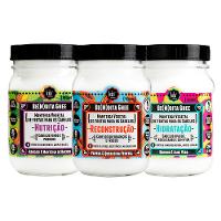 Kit Lola Cosmetics - Máscara de Hidratação e Máscara de Nutrição e Máscara de Reconstrução 350 g - 1