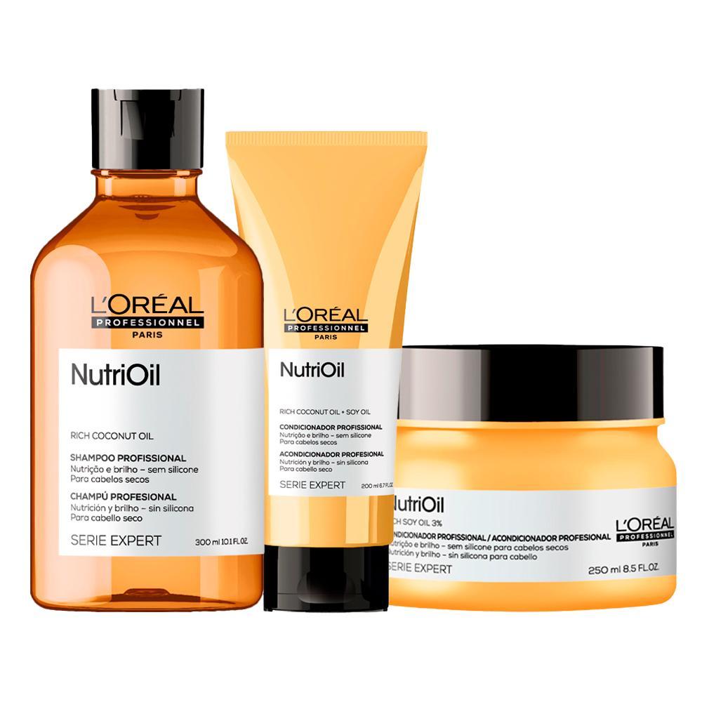 Kit L'Oréal Professionnel Serie Expert NutriOil - Shampoo e Condicionador e Máscara Nutritiva - 1