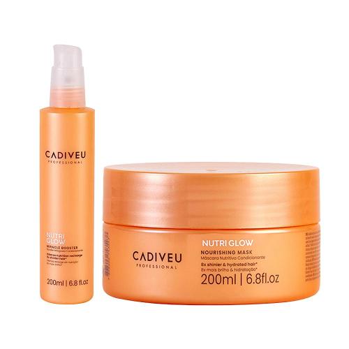 Kit Nutrição Intensiva Cadiveu Professional Nutri Glow - Máscara Nutritiva e Booster Milagroso 200ml