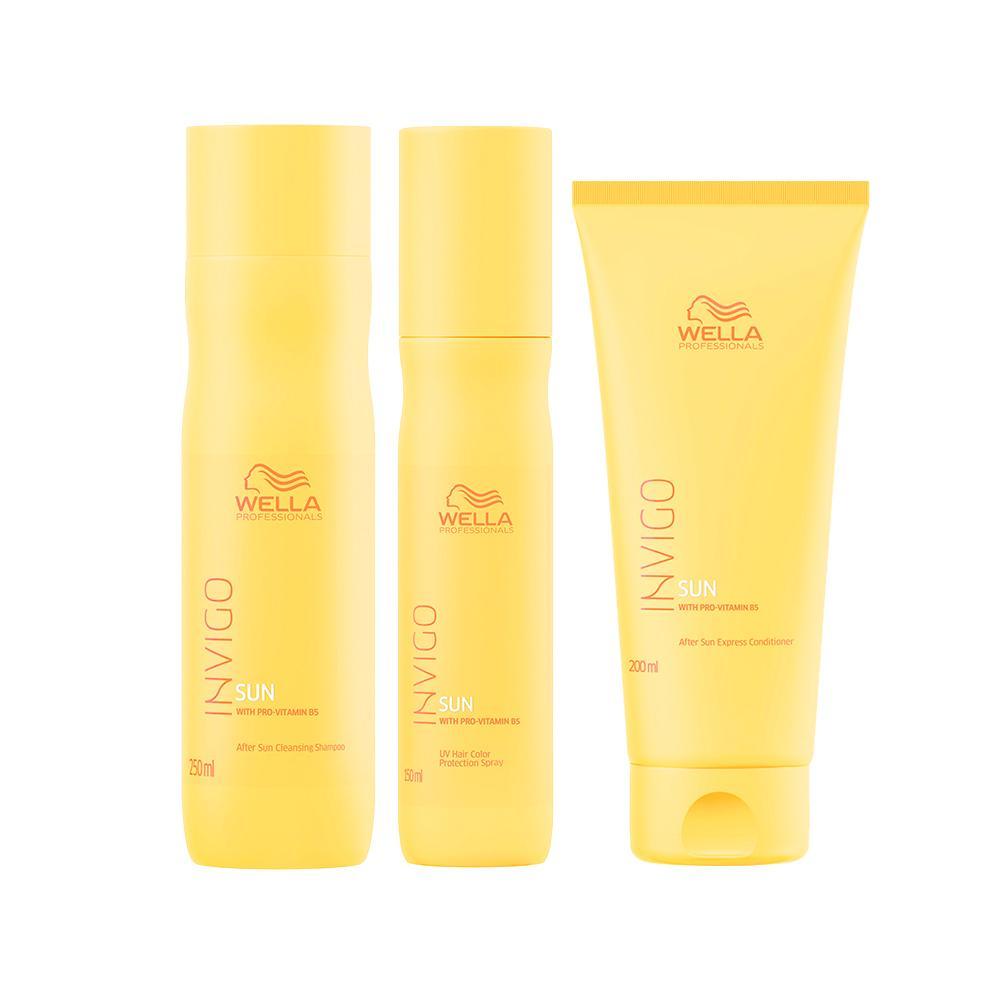 Kit Wella Professional Invigo Sun - Shampoo e Condicionador e Leave In - 1