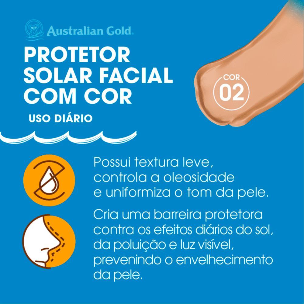 Australian Gold Protetor Solar Facial Matte FPS60 Cor 02 40g - 3
