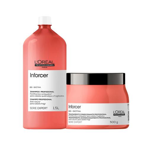 Kit L'Oréal Professionnel Serie Expert Inforcer – Shampoo e Máscara 500 g