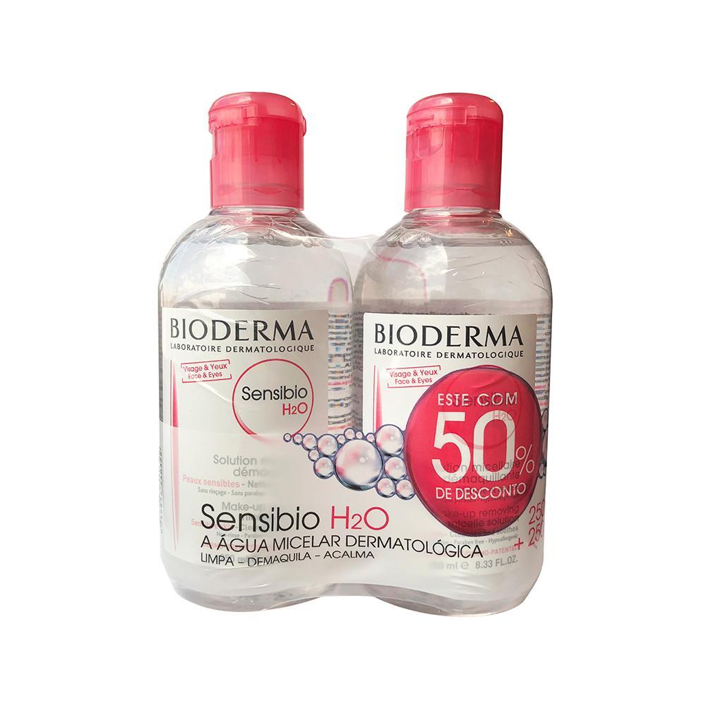 Kit Bioderma Sensibio H2O - 2 Águas Micelar Facial de Limpeza 250ml - 1