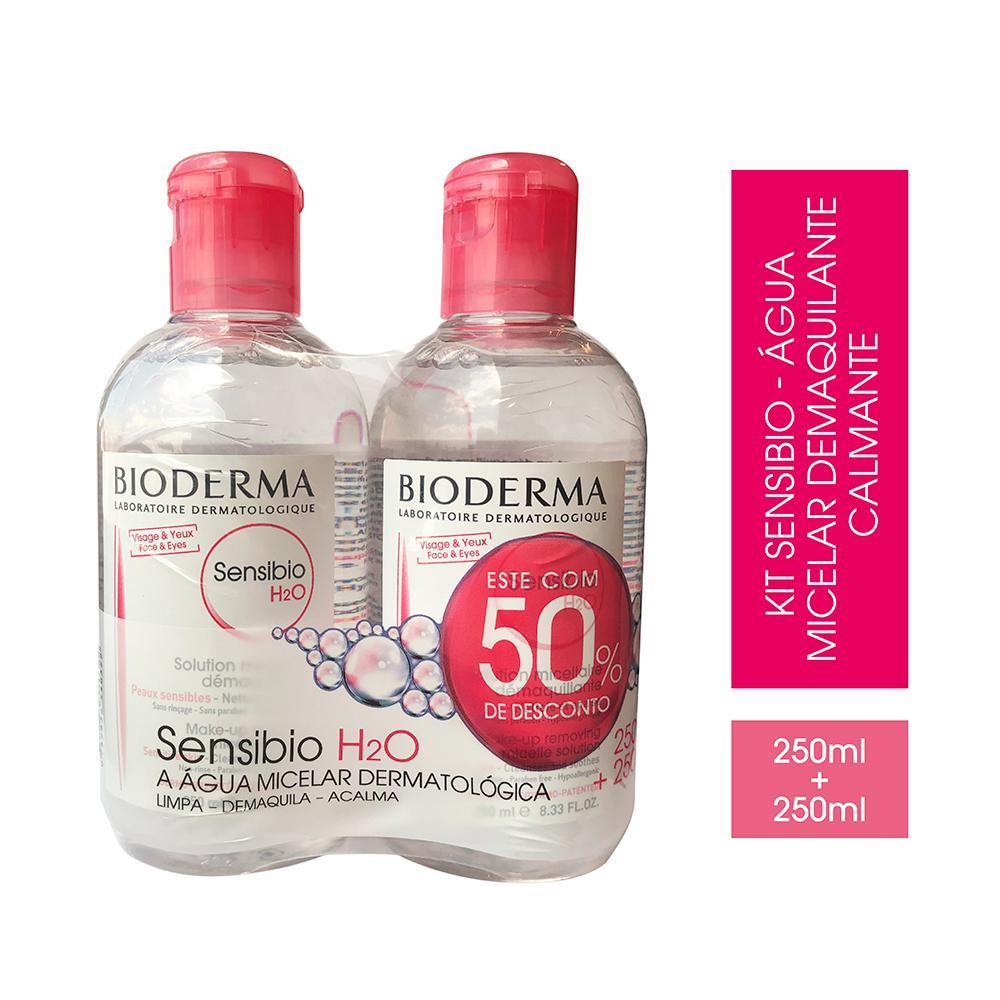 Kit Bioderma Sensibio H2O - 2 Águas Micelar Facial de Limpeza 250ml - 2
