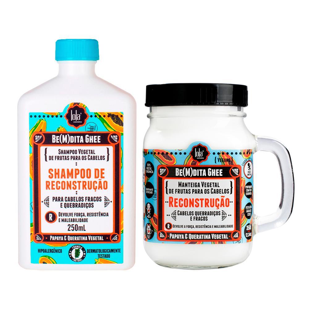 Kit Lola Cosmetics Reconstrução Be(m)dita Ghee - Shampoo e Máscara de Reconstrução 350g - 1