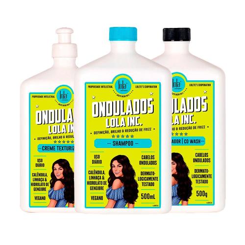 Kit Lola Cosmectic Ondulados – Shampoo e Creme Texturizador e Condicionador