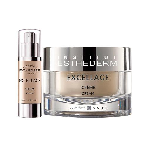 Kit Facial Esthederm Excellage - Creme Anti-Idade 50ml e Sérum 30ml