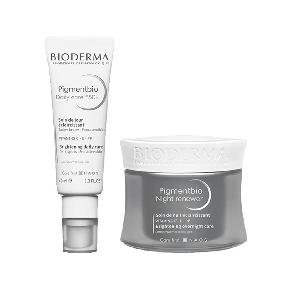 Kit Facial Bioderma Pigmentbio - Creme Clareador Noturno 50ml e Gel Creme Clareador FPS 50+ 40ml - 1