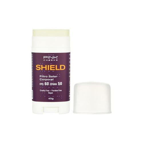 Pink Cheeks Shield FPS 60 FPUVA 50 Protetor Solar Corporal 45g