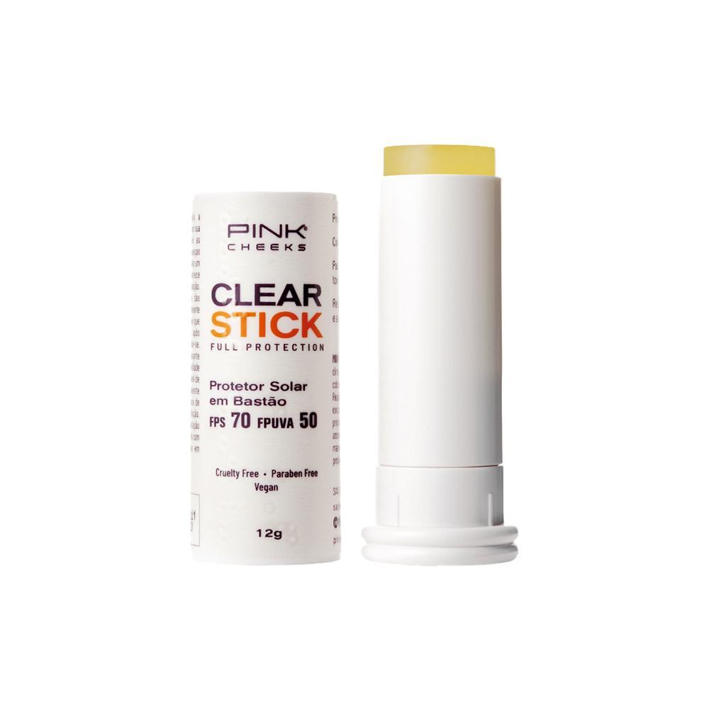 Pink Cheeks Clear Stick FPS 70 FPUVA 50 Protetor Solar Facial Transparente 12g - 1