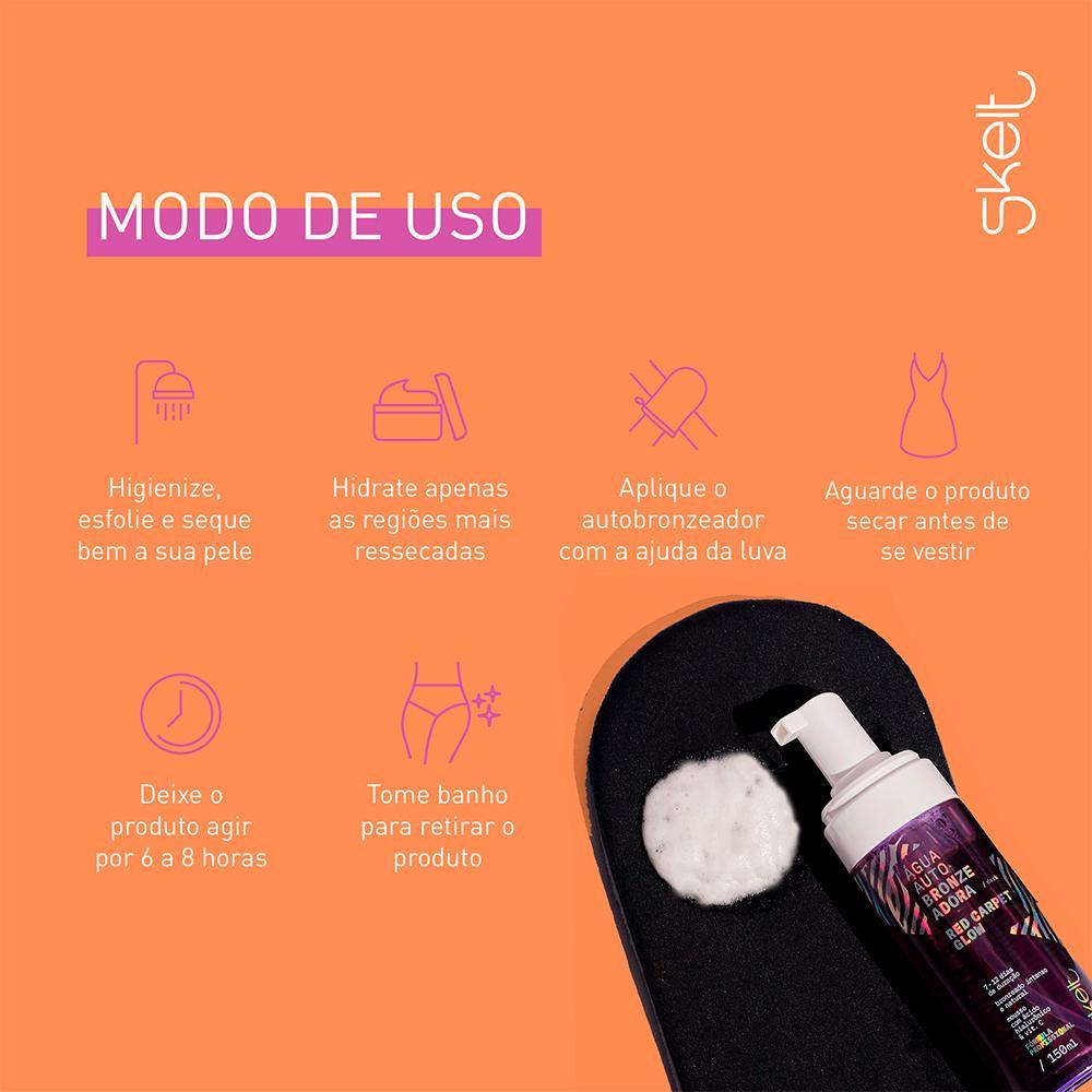 Skelt Red Carpet Glow Água Autobronzeadora 150ml - 6