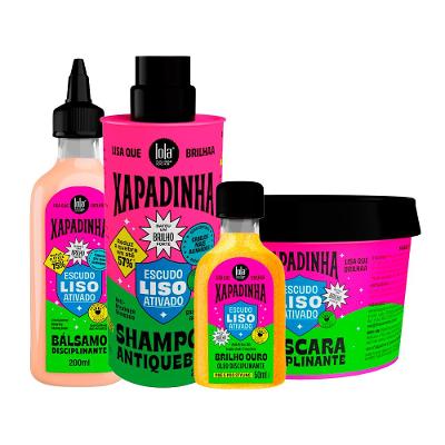 Kit Lola From Rio Xapadinha Escudo Liso Ativado - Shampoo 250Ml + Máscara 100G + Leave-In 200Ml + Óleo 50Ml