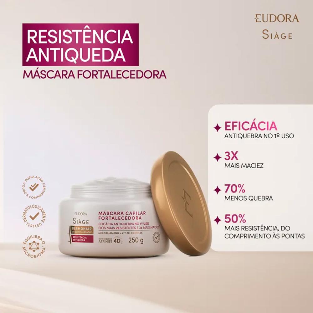 Eudora Siage Resistencia Antiqueda Mascara Capilar  250G - 3