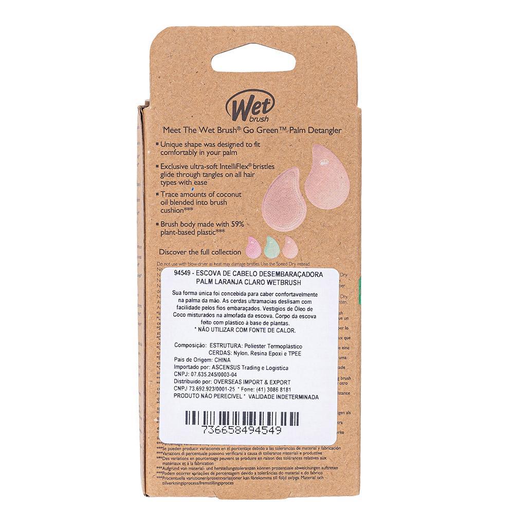Wetbrush Palm Escova De Cabelo Desembaracadora Laranja Claro - 6