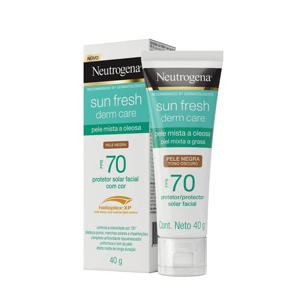 Neutrogena Sun Fresh Protetor Solar Facial Para Pele Oleosa Pele Negra Fps 70 40G - 2
