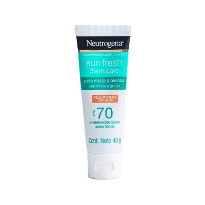 Neutrogena Sun Fresh Protetor Solar Facial para Pele Oleosa Pele Morena Fps 70 40g