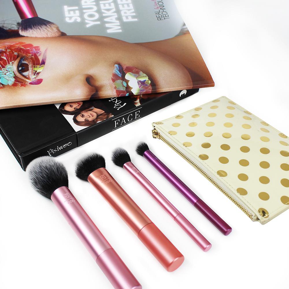 Real Techniques Everyday Essentials Set Kit de Pincéis para Maquiagem Roxo - 3