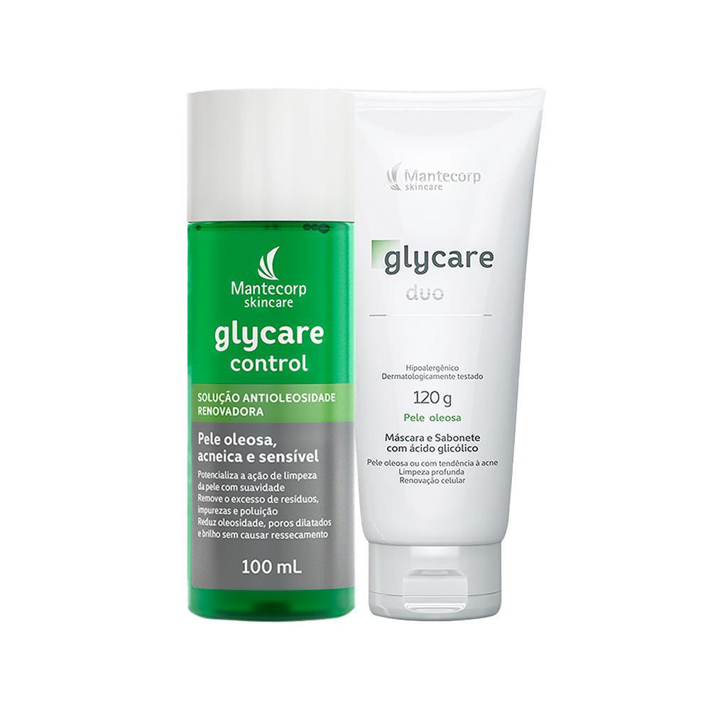Kit Facial Mantecorp Glycare - Solução Antioleosidade e Sabonete de Limpeza Profunda Duo 120g - 1