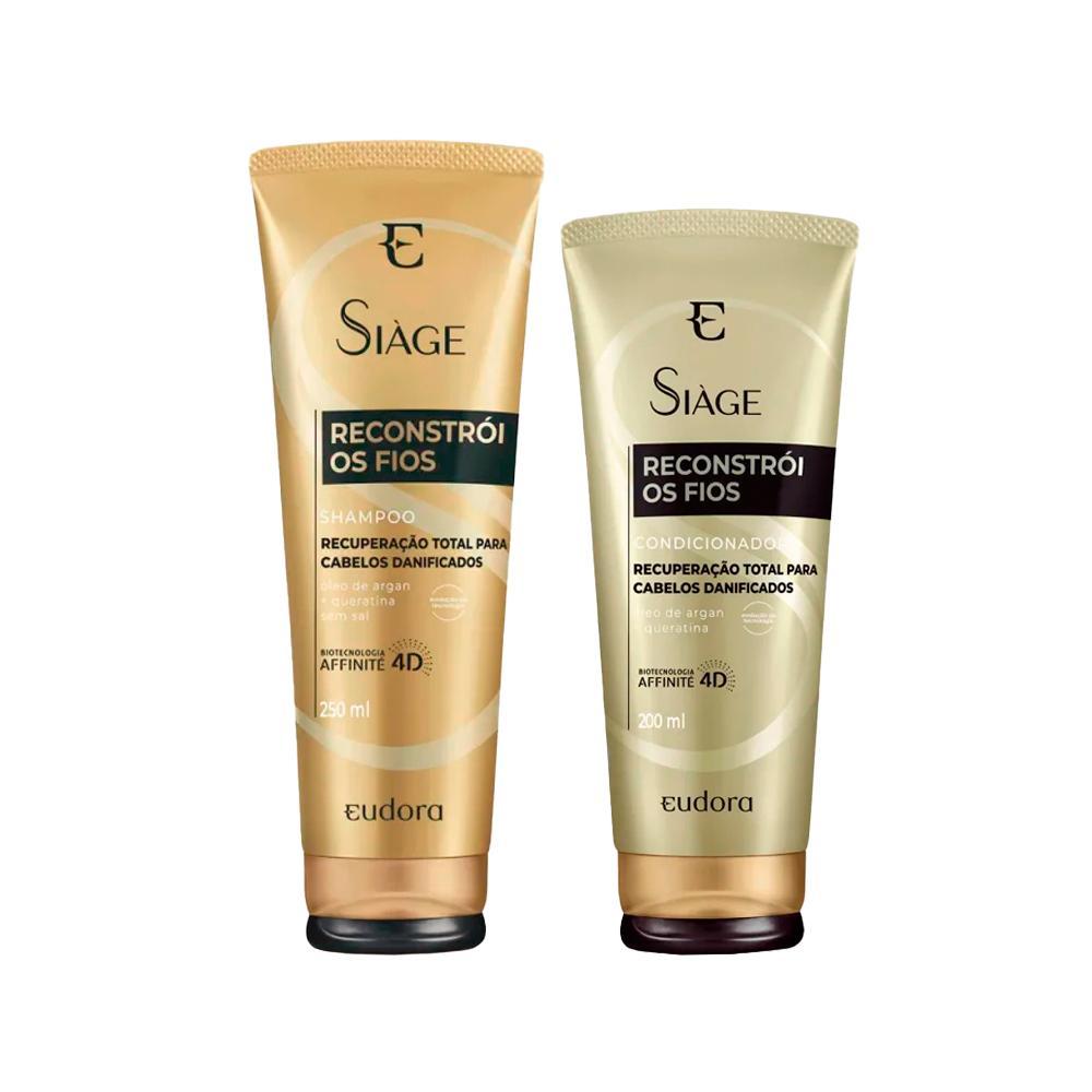 Kit Eudora Siáge Reconstrói os Fios 4D - Shampoo e Condicionador - 1