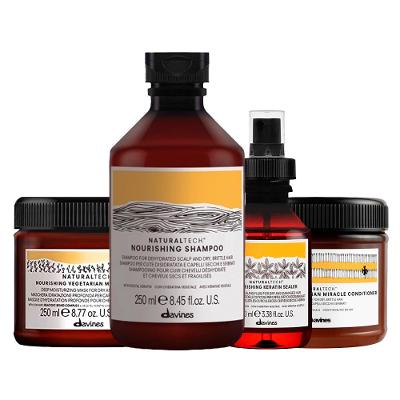 Kit Davines Naturaltech Nourishing-Sh e Cond e Másc e Fluído