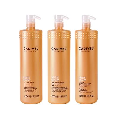 Kit Cadiveu Professional Nutri Glow Salão Shampoo+Cond+Másc