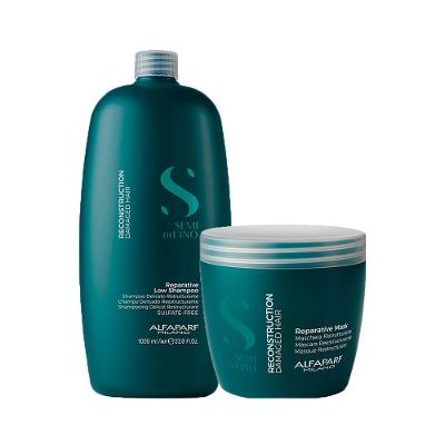 Kit Alfaparf Milano Professional Semi di Lino Reconstruction Profissional - Shampoo e Máscara