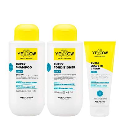 Kit Yellow Professional Curls Shampoo 500ml + Condicionador 500ml + Leave-In 200ml