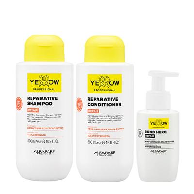 Kit Yellow Professional Repair Shampoo 500ml + Condicionador 500ml + Bond Hero Booster 100ml