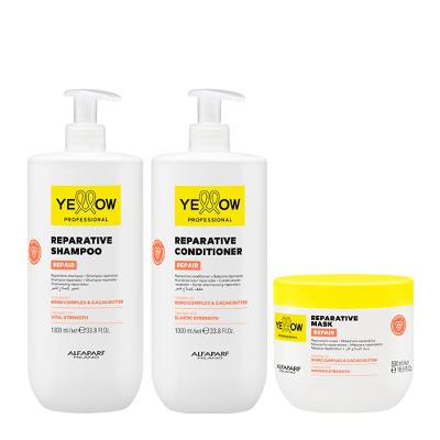 Kit Yellow Professional Repair Shampoo 1000ml + Condicionador 1000ml + Máscara 500ml