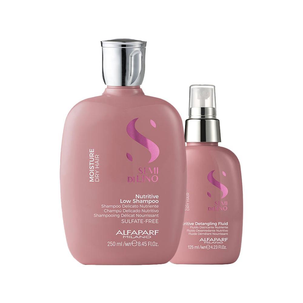 Kit Alfaparf Milano Professional Semi Di Lino Moisture - Shampoo e Leave-in - 1