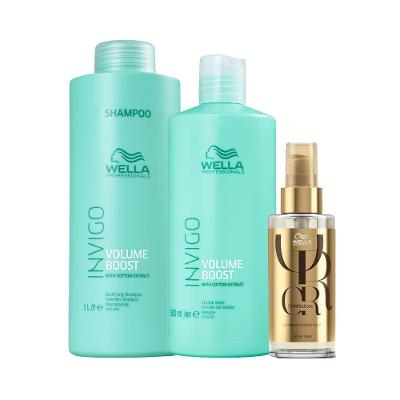 Kit Wella Professionals Invigo Volume Boost Profissional - Shampoo e Máscara e Óleo