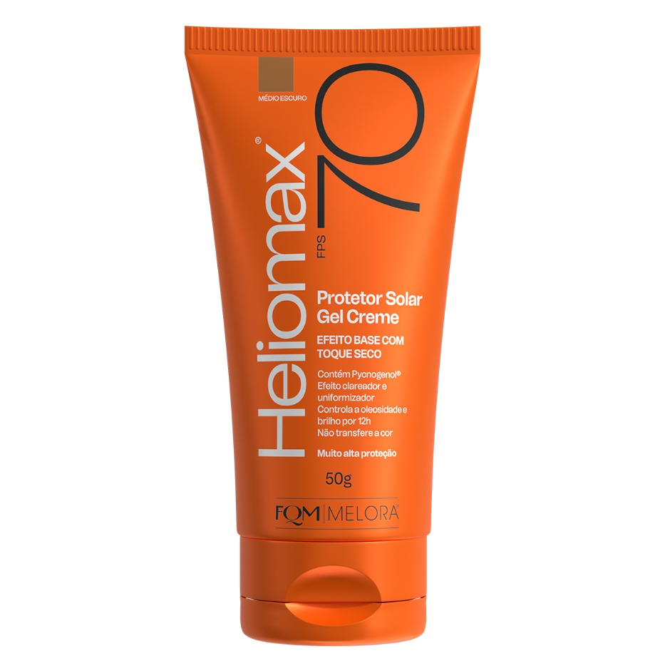 Protetor Solar Gel Creme Facial Heliomax FPS 70 Tom Claro 50g - 2